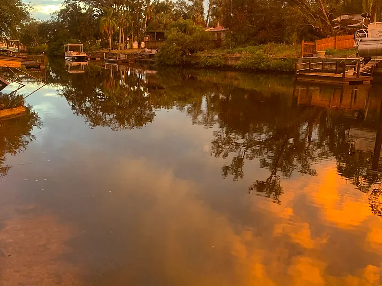 sunset on the canal
