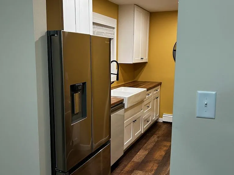 View into kitchen.