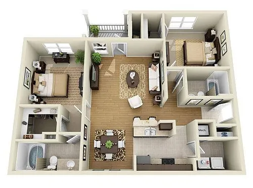 Floor plan 2X2