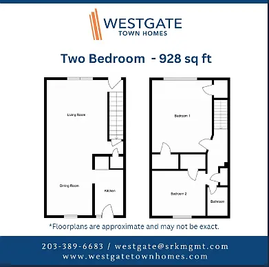Floor plan 2 Bed 1 Bath - Classic