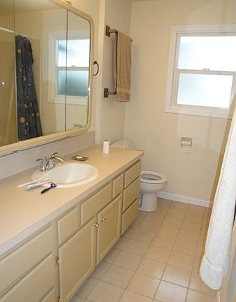 Bathroom with soaking tub