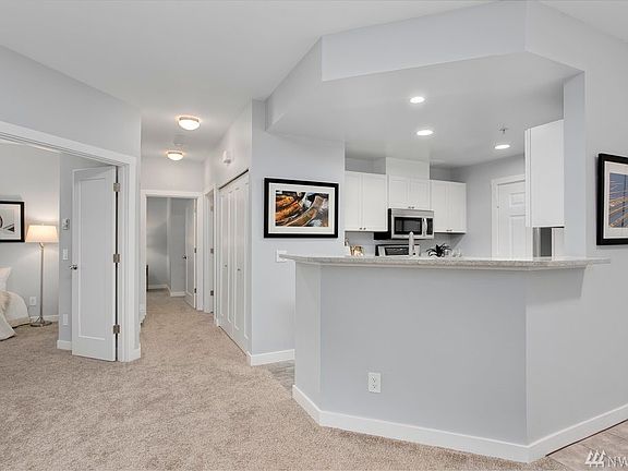View from living room with 9 Foot high ceilings giving an open and spacious feel. 