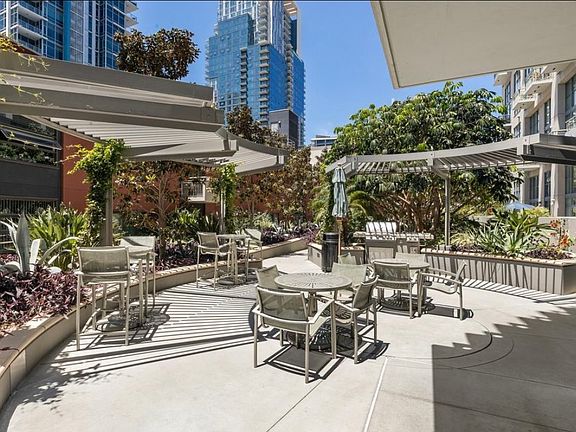 Courtyard seating area.