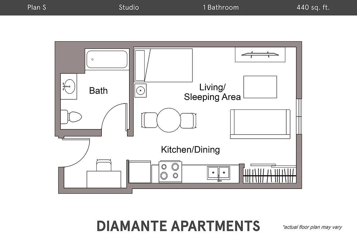 Floor plan Plan S - Studio