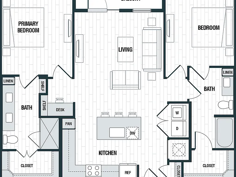 B1: 2 Bed 2 Bath B1: 2 Bed 2 Bath