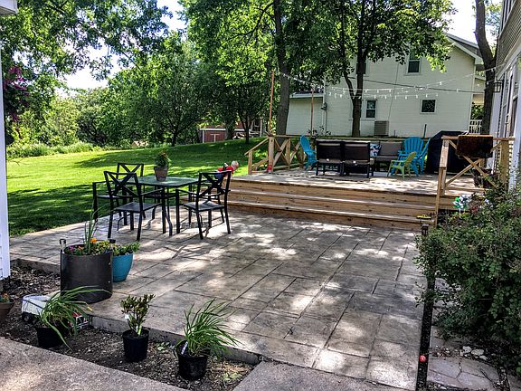 Patio and deck area