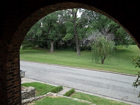 View of park across street