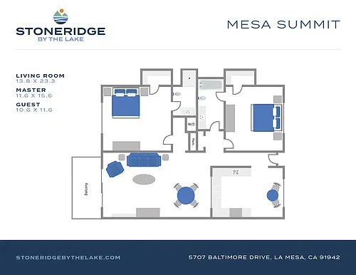 Floor plan Mesa Summit - Upstairs with Balcony