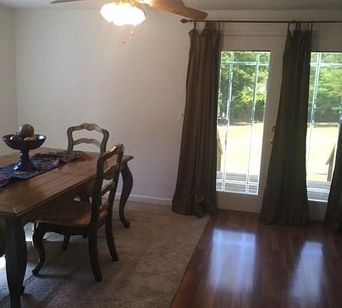 Large dining with garden doors