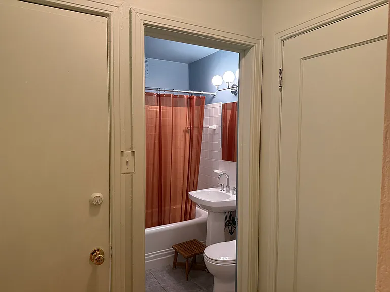 view into secondary bathroom