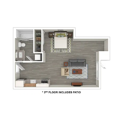 Floor plan Studio D
