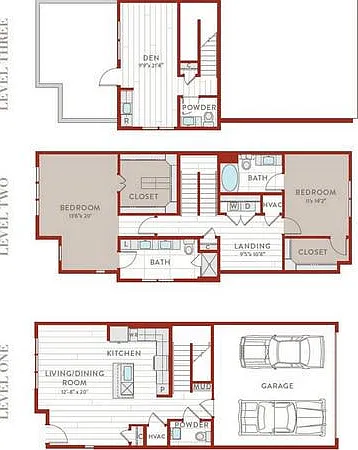 THB6 floor plan Bluffs at Midway Hollow