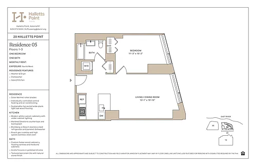 Floor plan 1 Bedroom / 1 Bathroom