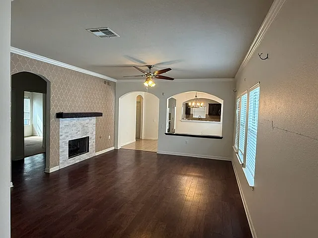 View of living room from front entryway - 7513 S Glenn St