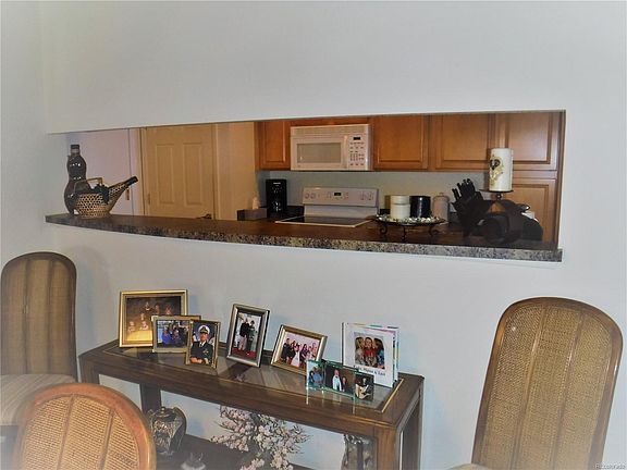 View of kitchen from dining room