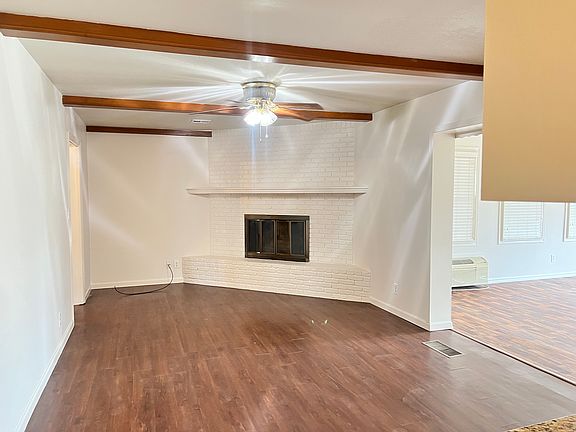 Den and gas fireplace