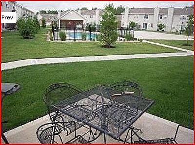 Back patio with room for table and chairs. Notice how close