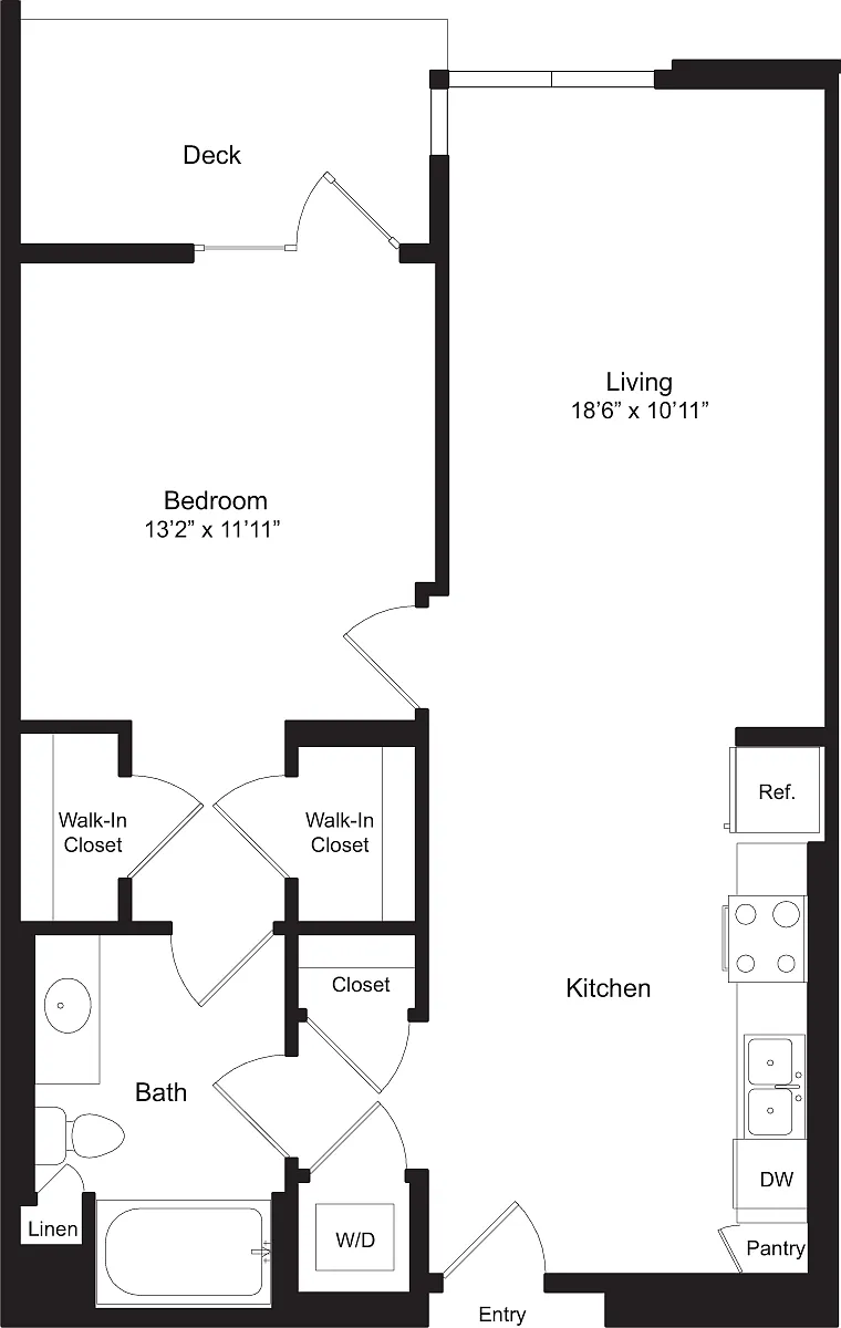 Floor plan One Bedroom P
