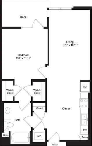 Floor plan One Bedroom P