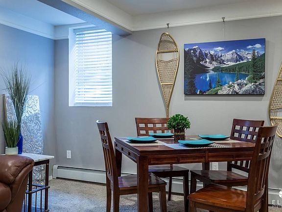Dining area comes furnished