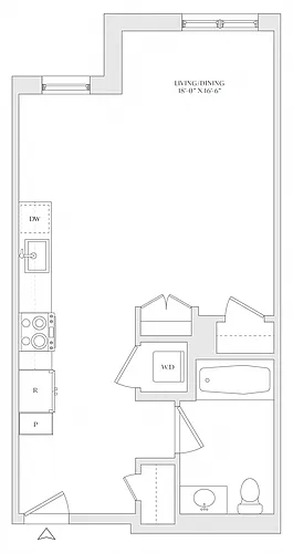 Floor plan Studio-S2f