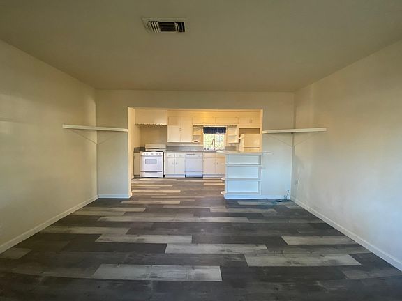 Living room and kitchen from front door.