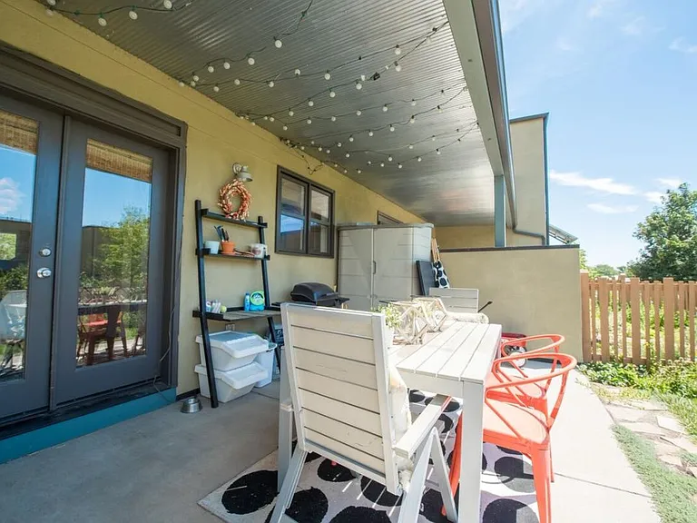 Back yard, covered dining room