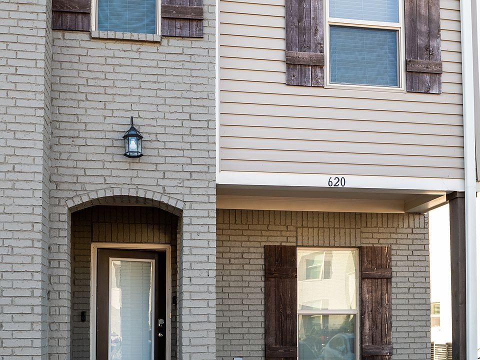 Exterior view of the townhouse.