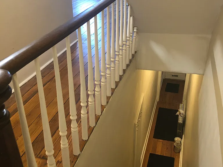 Unit entry staircase to main level