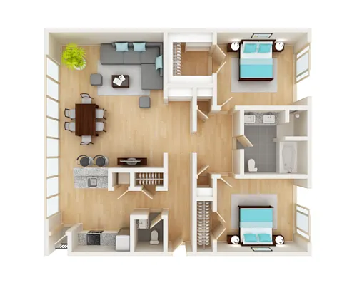 Floor plan 2/2 60%