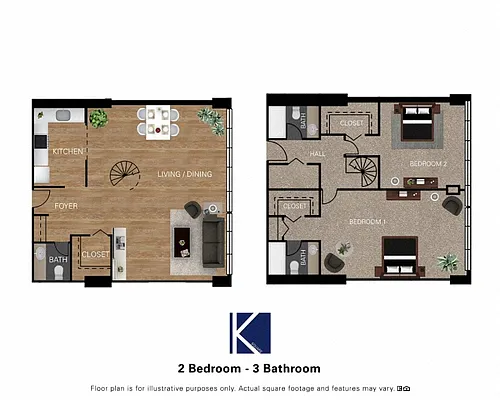 Floor plan 2 Bedroom