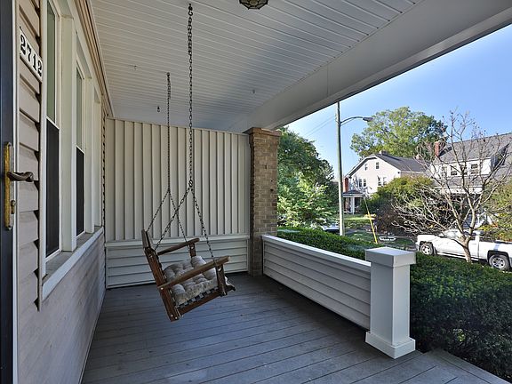 Enjoy your private front porch with swing