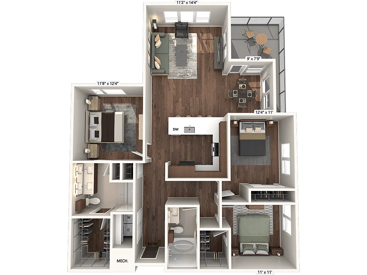 Floor plan C1 - Finish Package 1