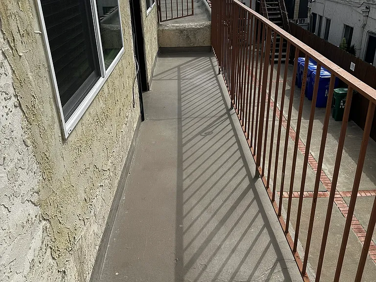 Not a Deck, A roof ..not permited to go there. Roof to soft and will collapse. 

Porch Area

Front Porch