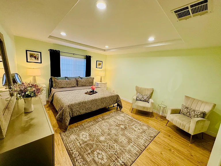 Bedroom #1, with sitting area