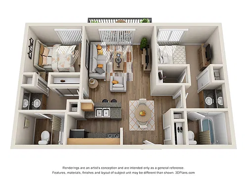 Floor plan cd2x2b