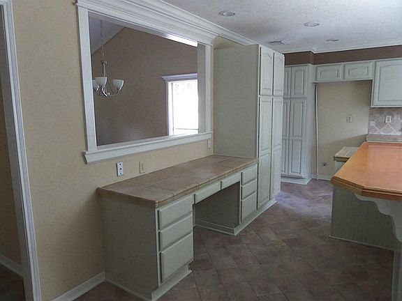 Computer area in kitchen