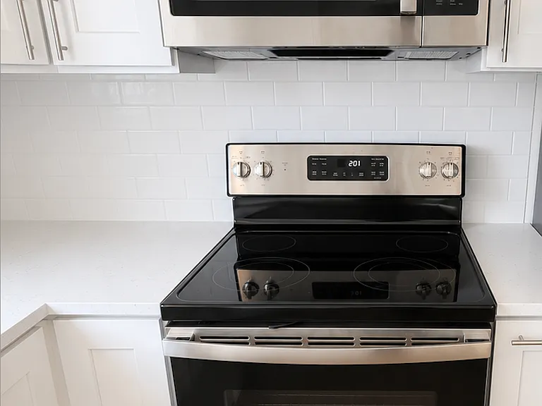 Modern kitchen with sleek appliances