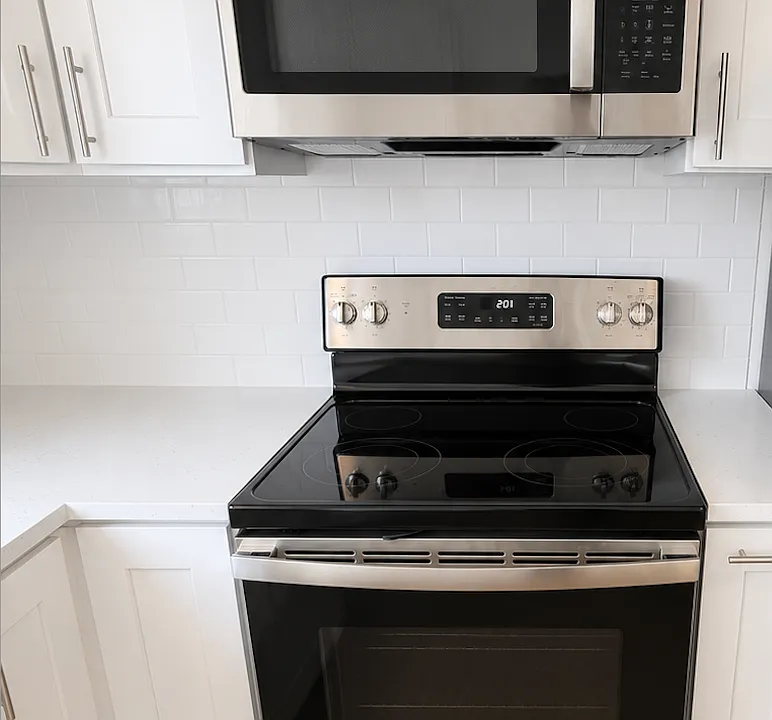 Modern kitchen with sleek appliances