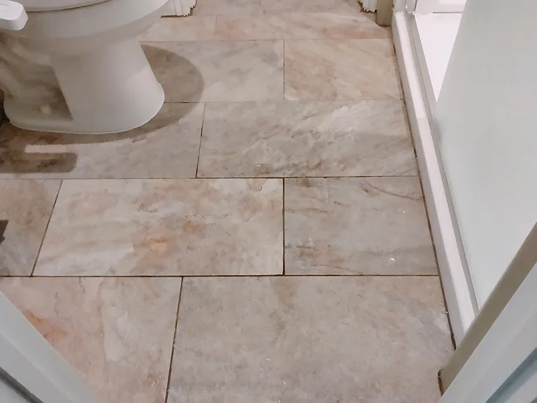 upstairs bath floor porcelin -new