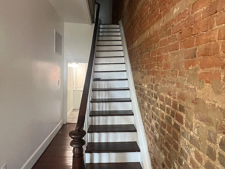 Stairs to top floor, view from main entrance