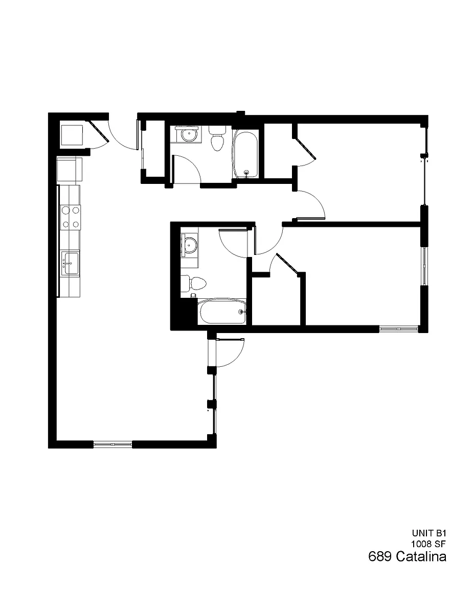 Floor plan B1 - 2 Bed