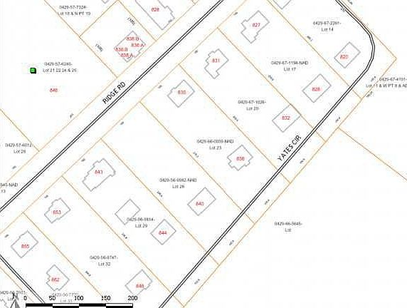 Plat map of double lot