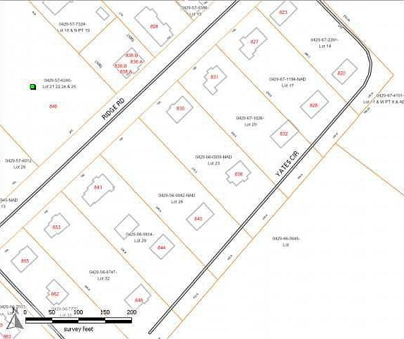 Plat map of property
