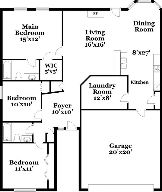 3 bed, 2.0 bath, 1380 sqft, $2,320 — Photo 2