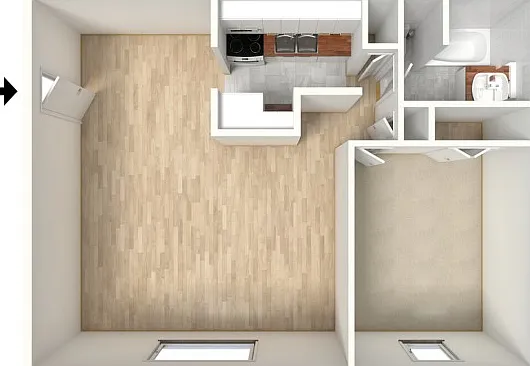 One Bedroom Floorplan One Bedroom Floorplan