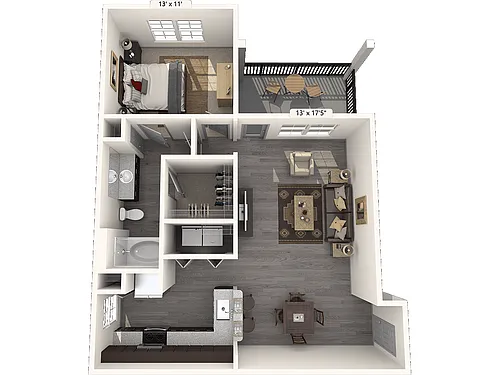Floor plan A1 -1X1