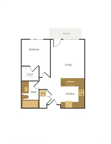 Floor plan 1X1 - D