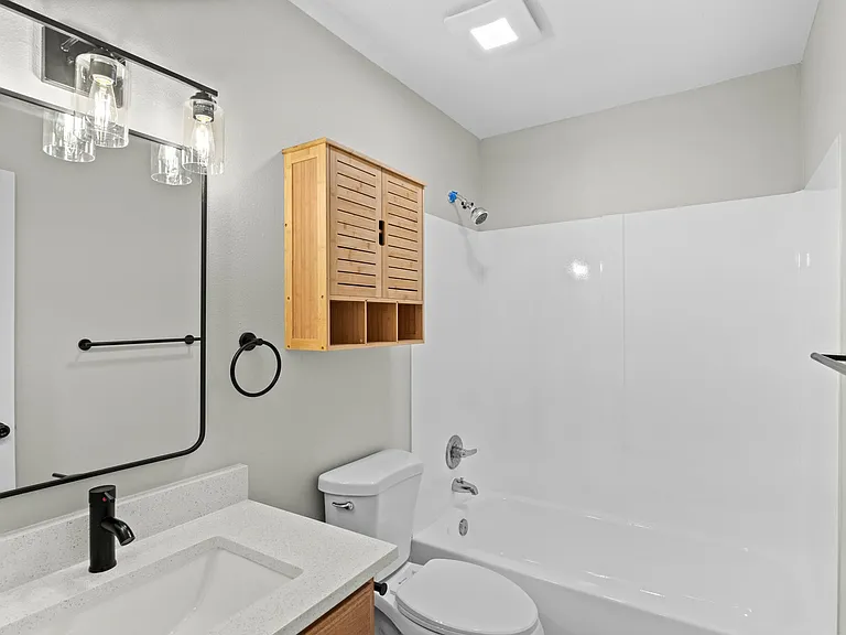 Step into elegance with this thoughtfully designed contemporary bathroom. Step into elegance with this thoughtfully designed contemporary bathroom.