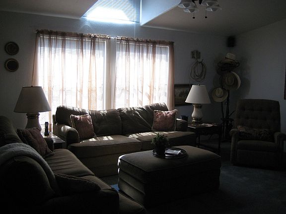 Living room in evening shadows